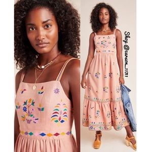 NWT Anthropologie Amber Embroidered Maxi Dress XS by Payal Pratap